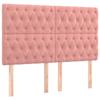 3116721 vidaXL Têtes de lit 4 pcs Rose 72x7x78-88 cm Velours