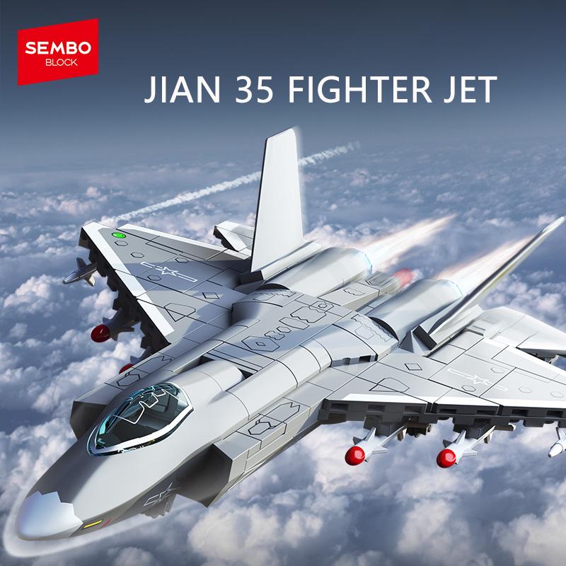 Non-Toxic Sembo Block 362Pcs Military Aircrafts Weapons Assemblage Building Blocks Fighter Model Bricks Ornament Toys Kids For Children Gifts