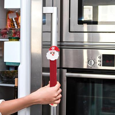 Christmas Fridge Cover Door Pull Gloves Multipurpose Kitchen Appliances Microwave