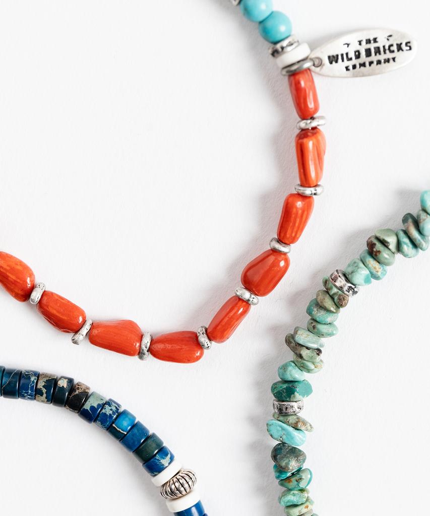 Wild Bricks W23 Gemstone Bracelet (Orange)