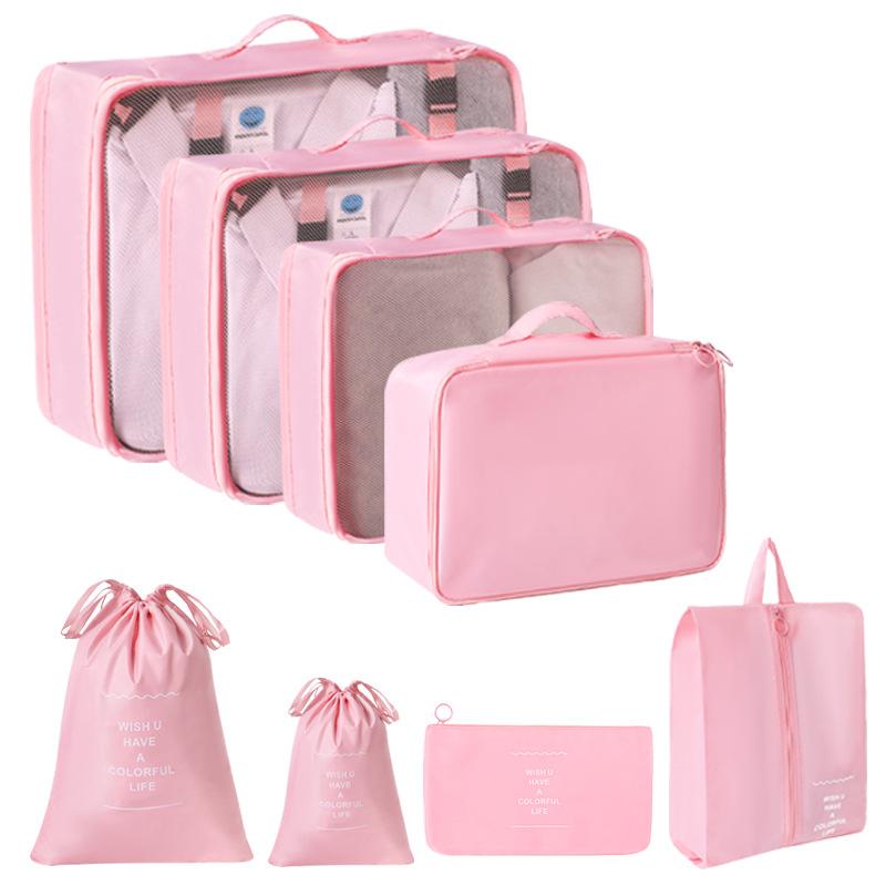 6/7/8/9/10 Pcs Set Travel Organizer Storage Bags Suitcase Packing Cubes Set Cases Portable Luggage Clothes Shoe Tidy Pouch Folding