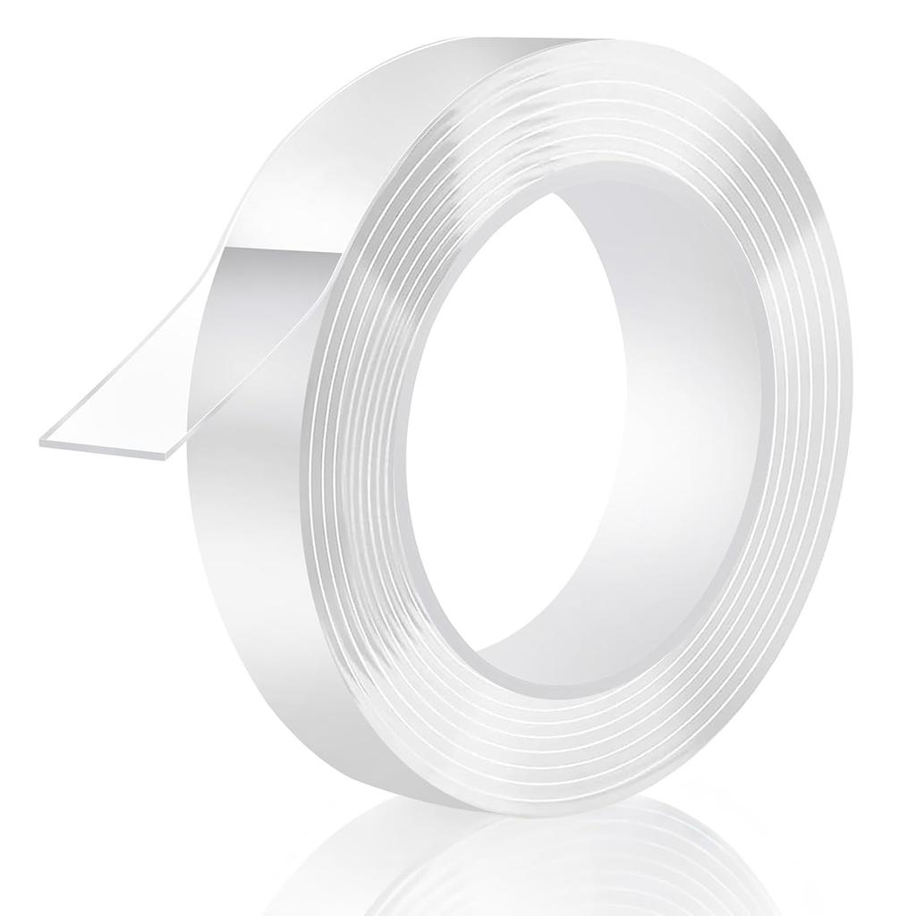 Double Sided Tape Heavy Duty, Removable Nano Double Sided Adhesive Tape, Clear Mounting Tape Picture Hanging Adhesive Strips Waterproof for Walls