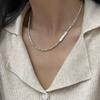 Alien-shaped Freshwater Pearl Small Silver Strip Pearl Necklace, Silver-plated Broken Silver, Luxury Casual Collar Chain