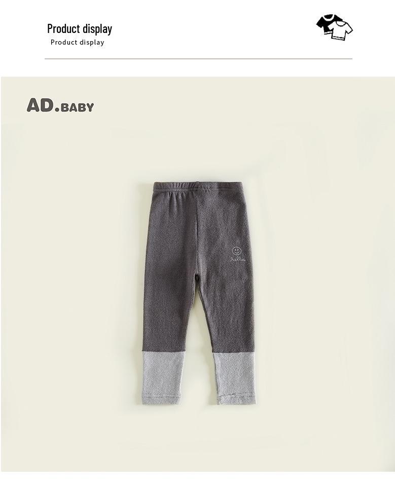 Korean Style Baby Girl Color Block Cotton Leggings - Trendy Autumn Fashion