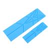 2pcs Magnetic Flat Measuring Spoon 3 In 1 Multifunctional Folding Kitchen Flat Measuring Spoon Large and Small Size Blue