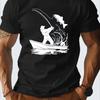 Mens Cotton Relaxed Fit TShirt Fishing Enthusiast Graphic Print Breathable Summer Tee Multiple Colors Men Clothing