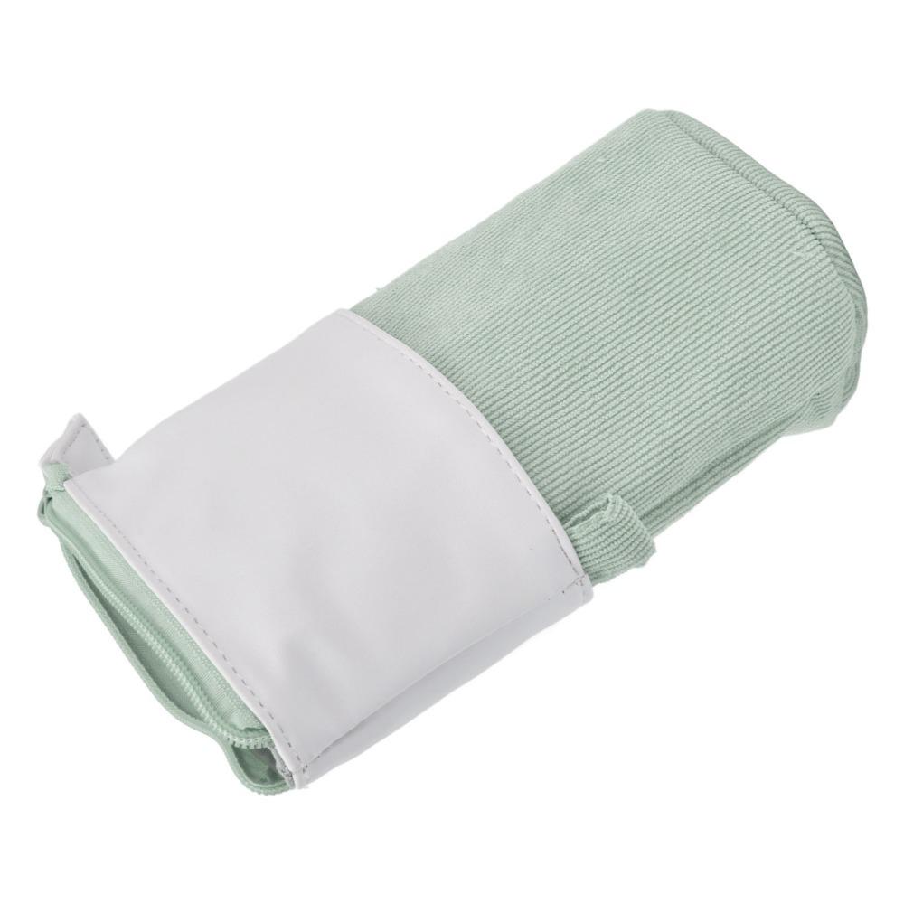 Adjustable Height Telescopic Pencil Pouch Desktop Organizer Bag Travel Carry зелёный