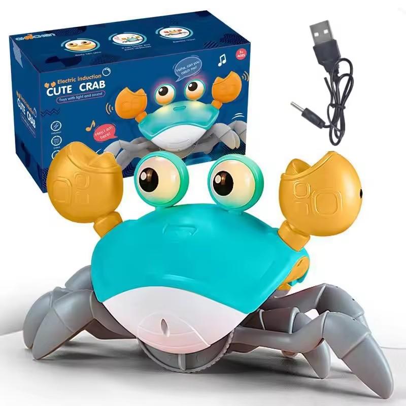 Children Induction Escape Octopus Crab Crawling Toy Infant Electronic Pets Musical Playthings Learning Christmas Gift Idea Baby Toddler Moving Toy