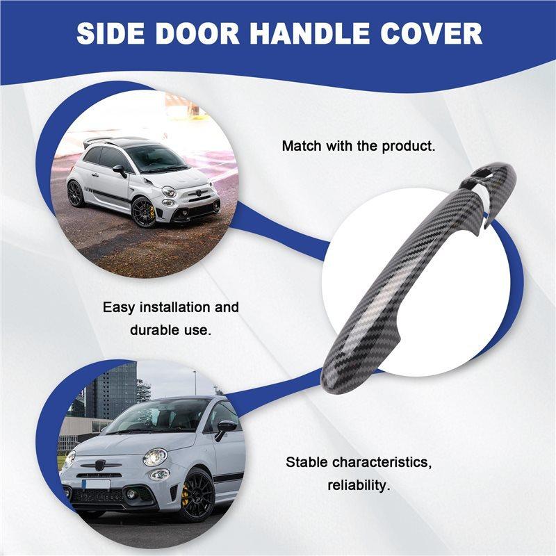 Außentürgriff-Abdeckung Zierleiste Für Fiat 500 Abarth 595 695 Seitentürgriff Schutzabdeckung