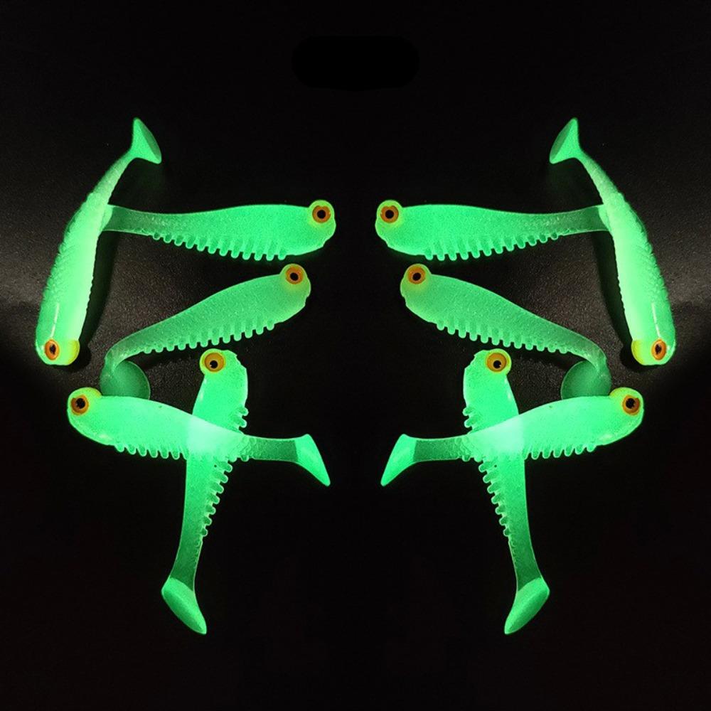 Night Fishing Luminous Artificial Silicone Bait Wobbler Swimbaits Luminous Fishing Lure Worm