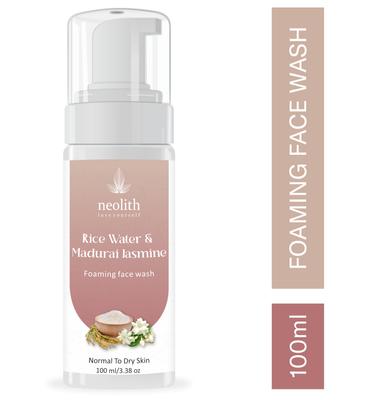 Rice Water & Madurai Jasmine Foaming Face Wash ||92% Organic || Natural Sunscreen, Skin Revitalise, Cleansing || 100 Ml