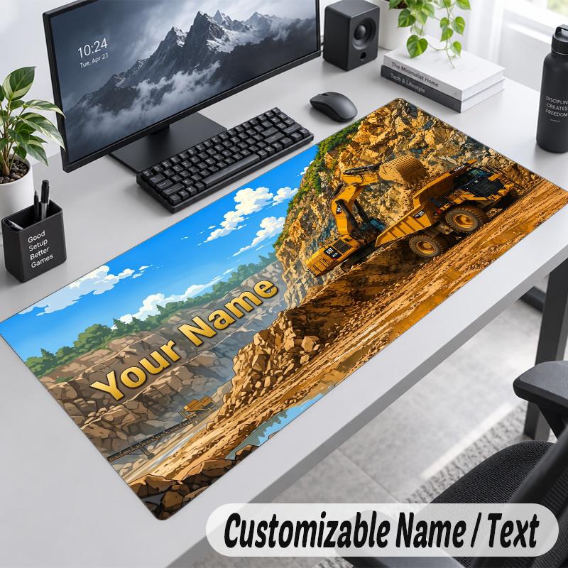 Komatsu Personalized Large Mouse Pad Custom Name Text Extended Desk Mat Gaming Mousepad