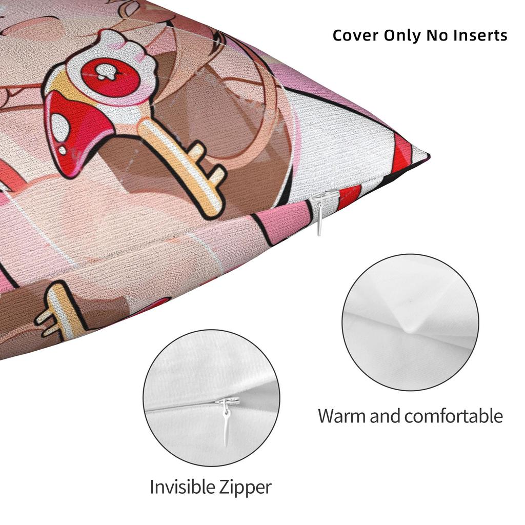 Sakura Magical Cartoon Anime Pillow Cover Fashion Pillow Case For Couch Sofa Bedroom Comfy Cushion Cover Gift