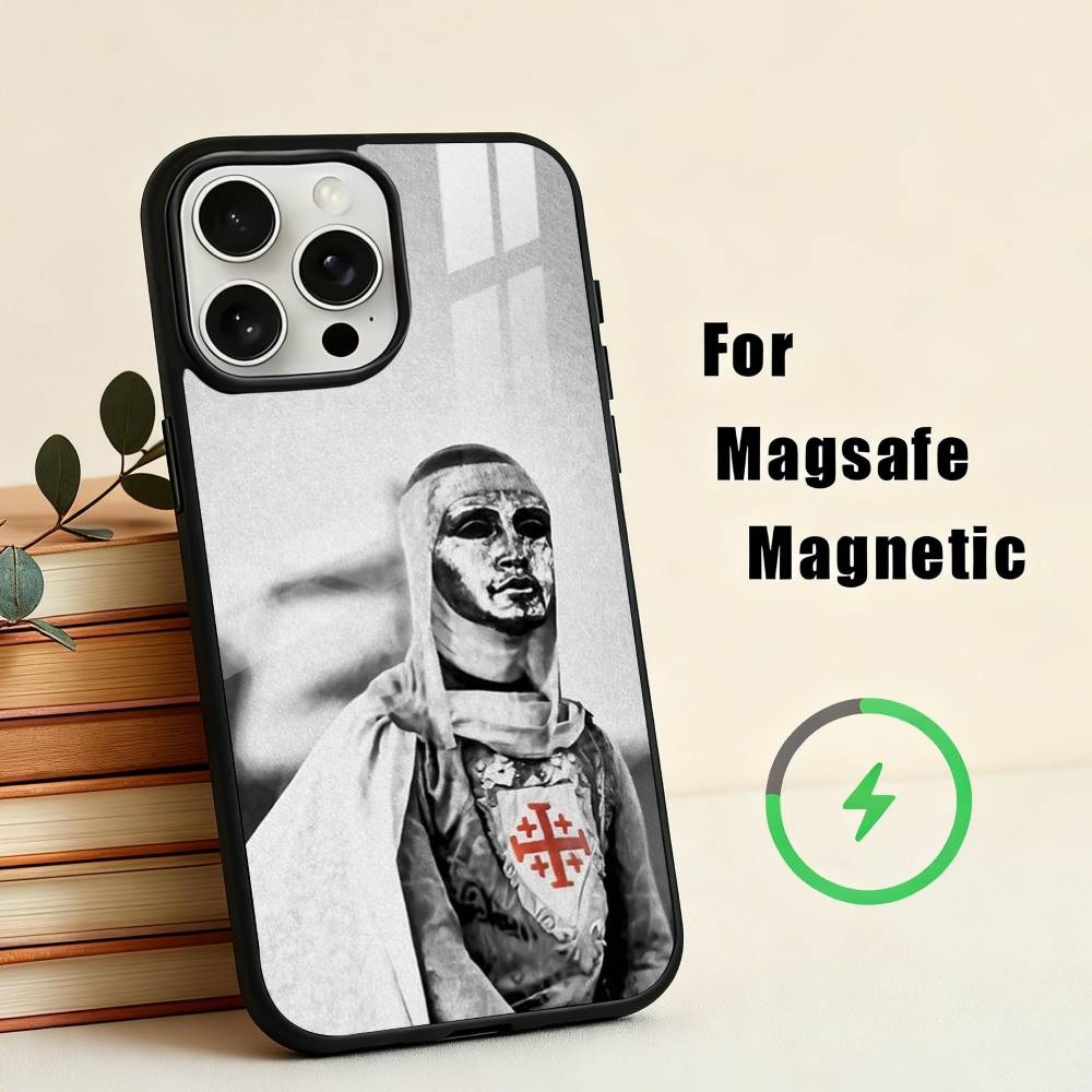 Custodia per Telefono B-Baldwin IV di J-Gerusalemme per iPhone 17,16,15,14,13,12,11 Plus, Per Copertura di Ricarica Wireless Magnetica