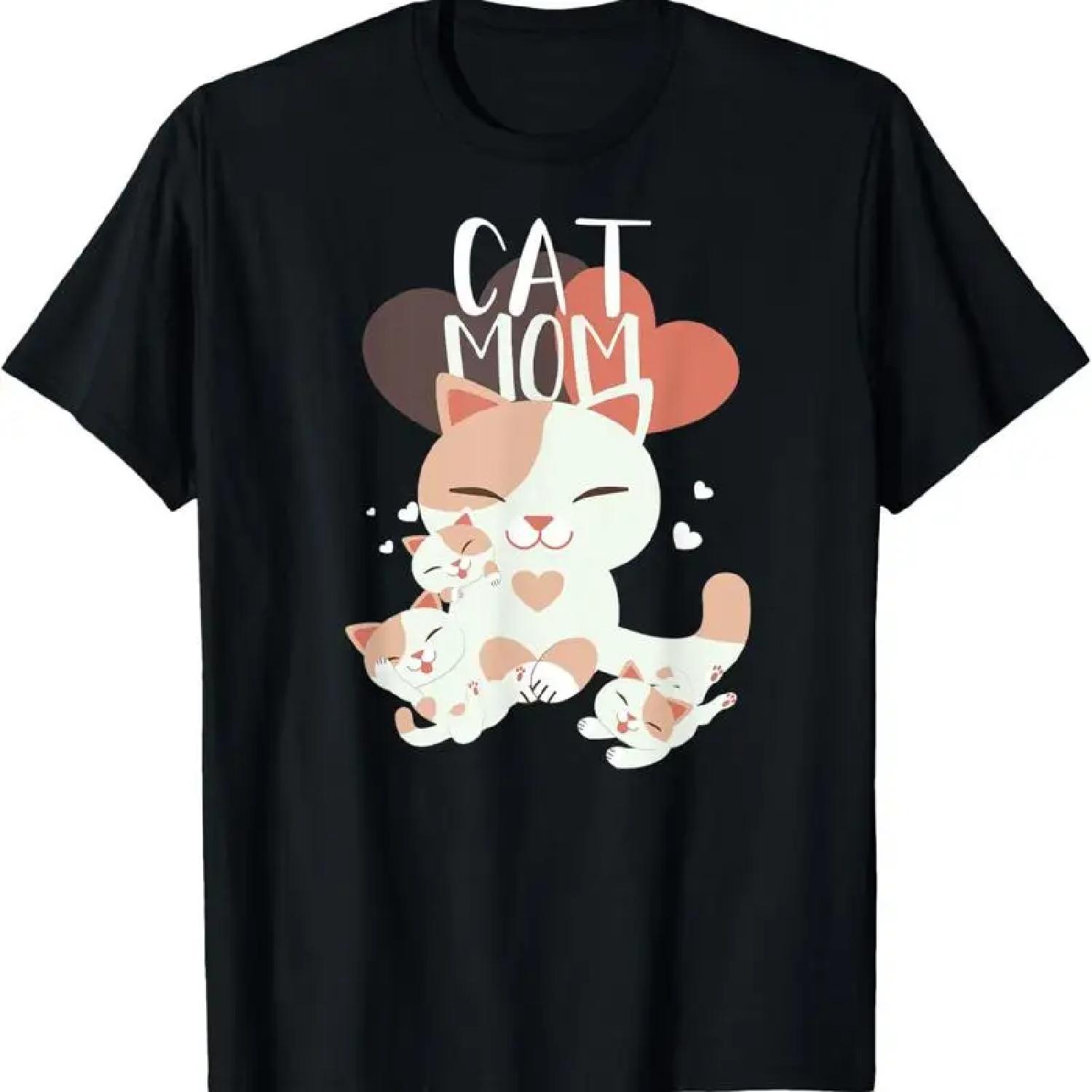 Funny Cat Mom T Shirt for Cats Lovers or Mothers Day XXXXXL разноцветный