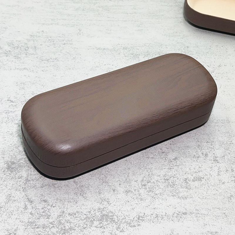Fashion Waterproof Wood Grain Glasses Box Women Men Portable Reading Glasses Sunglasses Case Eyewear Protector