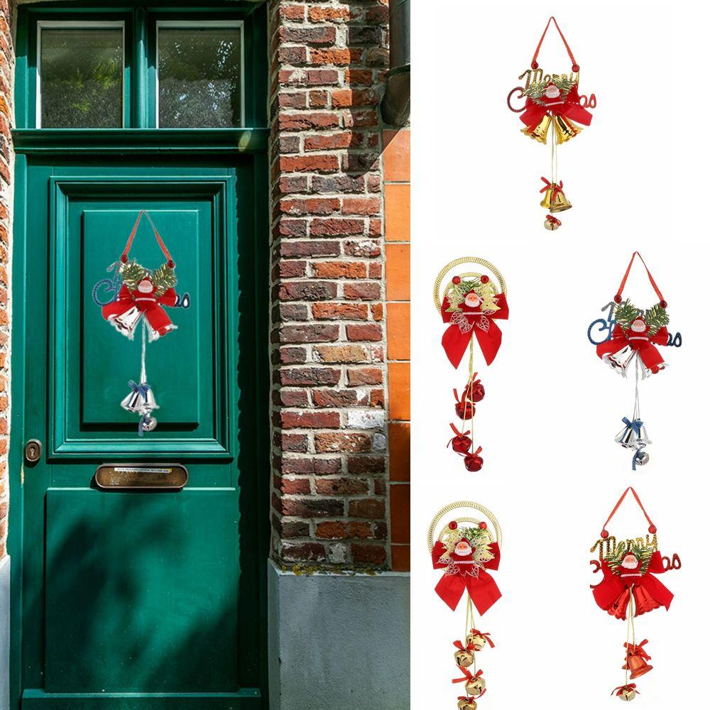 Door Ornament Christmas Pendant Christmas Decoration Gift Tree Pendant Santa Claus Small Bell Xmas Decor