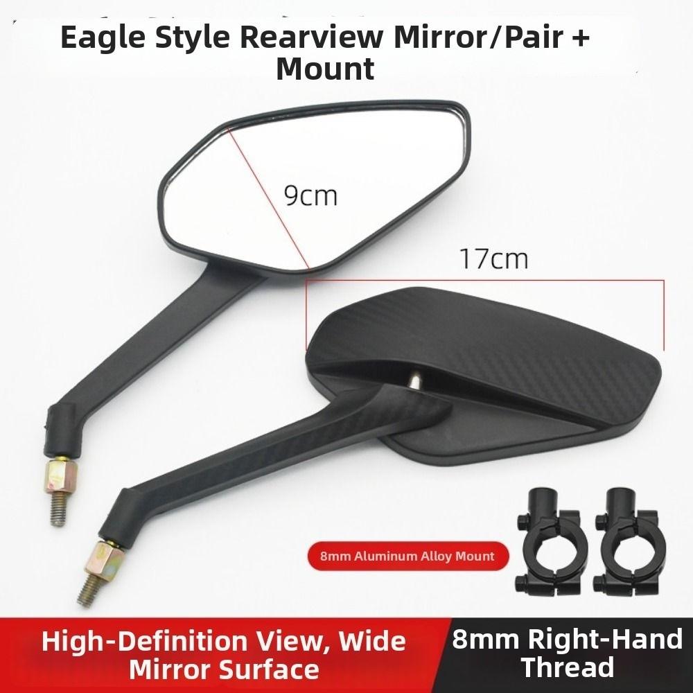 1Pair Universal Electric Scooter Rearview Mirror Black Rear View Mirrors  Scooter Parts