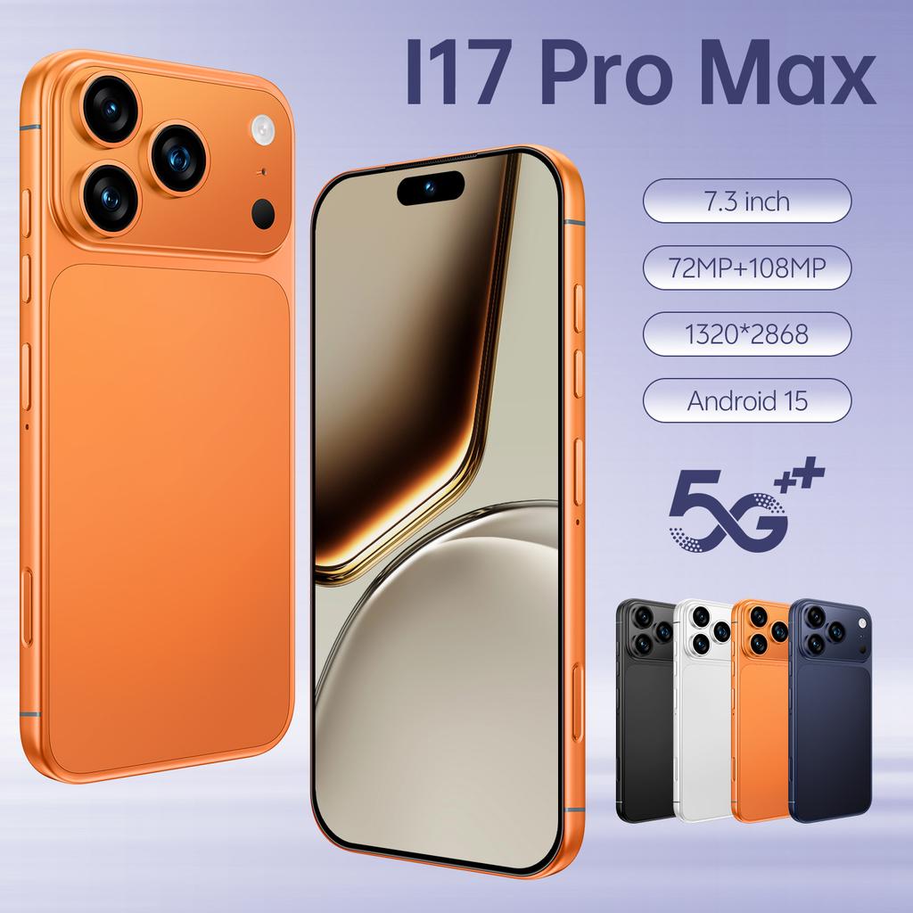 Cheap Price I17 Pro 5G Waterproof Smart Phone Case 16+1TB 108MP Camera LED Unlocked Version Dropshipping Gaming Phone Case