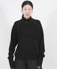 Deumakeu High-Neck Medium-Fit Stitch Raglan Sweatshirt - Black