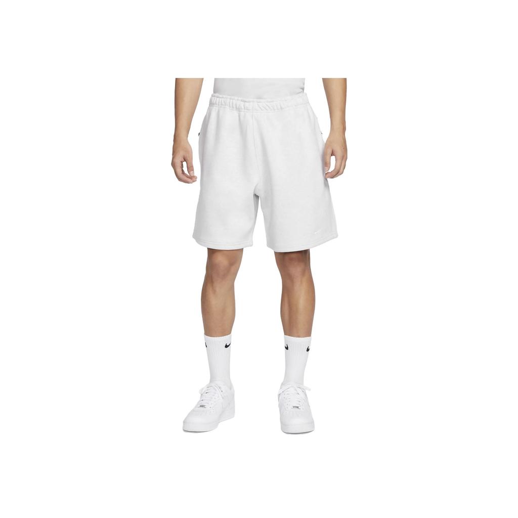 Nike Solo Swoosh Solid Color Logo Elastic Waist Sports Shorts Men Bottoms White DV3055-051