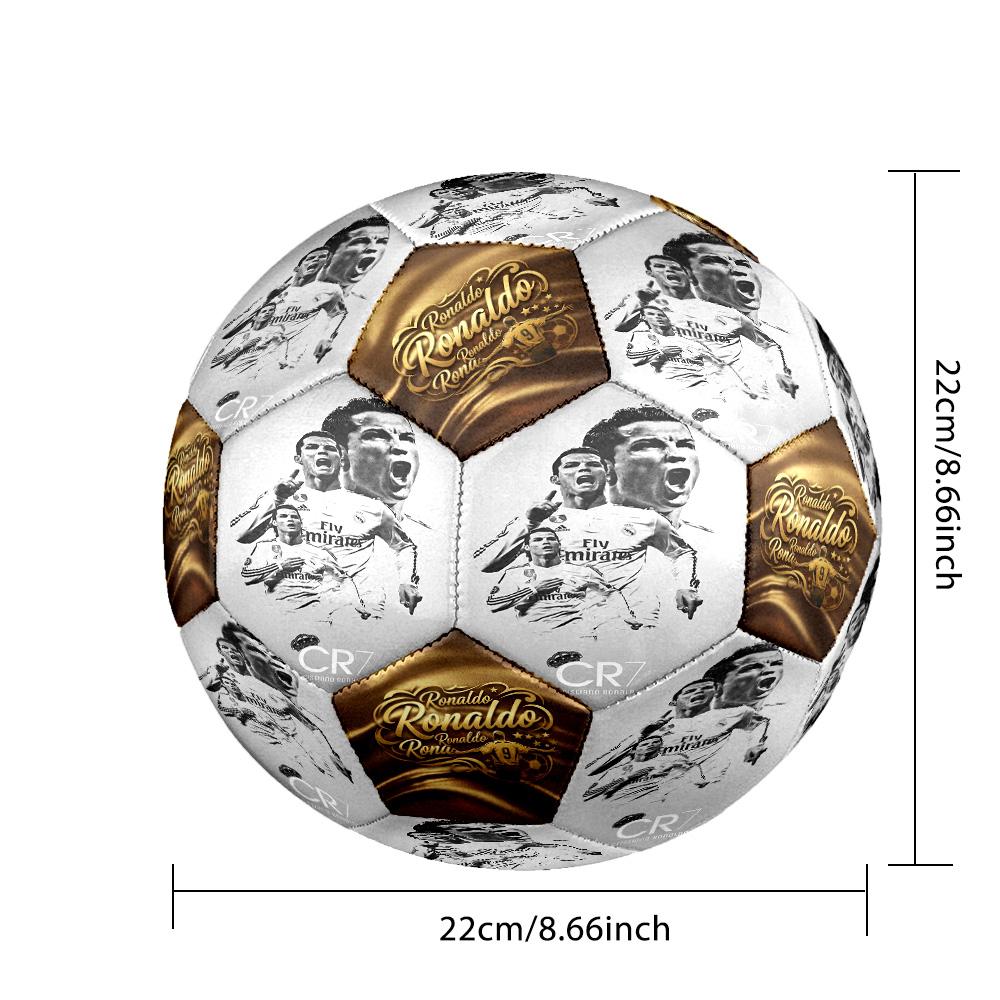 Ronaldo's Juventus Fc Player Action Size 5 Football Machine-Stitched Indoor/Outdoor Universal Football Perfect Commemorative Gift for Soccer Lovers