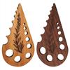 1/2Pcs 8-Hole Herb Stripper Tool Wooden Quick Kale Chard Vegetable Leaf Stripping Tool Stem Remover Separator Kitchen Gadgets