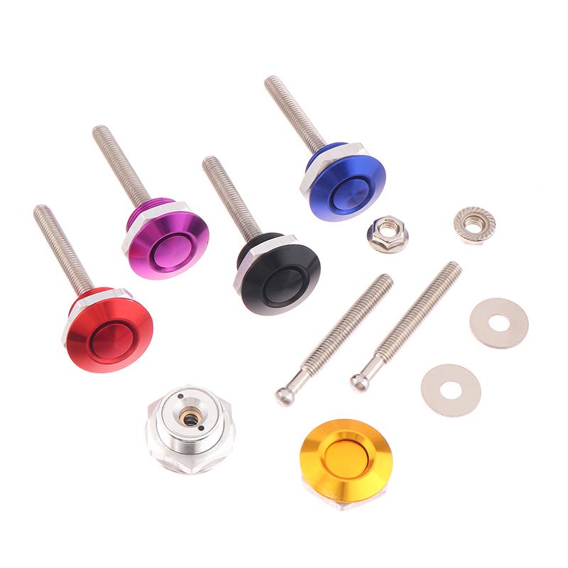Universal 25Mm Car Push Button Bonnet Hood Pin Lock Clip Kit Quick Release Latch Engine Bonne Exterior Parts