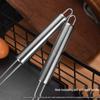 Large Stainless Steel Mesh Strainer Spoon for Draining and Scooping - Double Line Wire with Thickened Hook