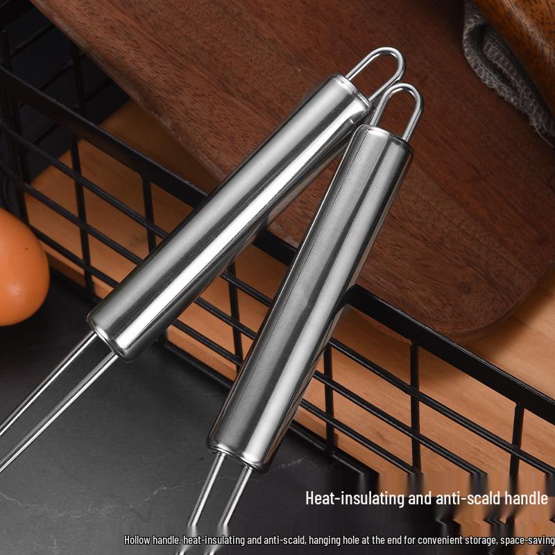 Large Stainless Steel Mesh Strainer Spoon for Draining and Scooping - Double Line Wire with Thickened Hook