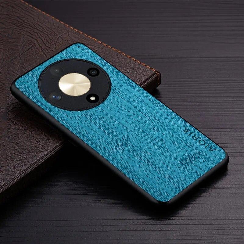 Case for Honor Magic 6 Lite Pro Funda Bamboo Wood Pattern Leather Cover Luxury Coque for Huawei Honor Magic 6 Lite Case Capa