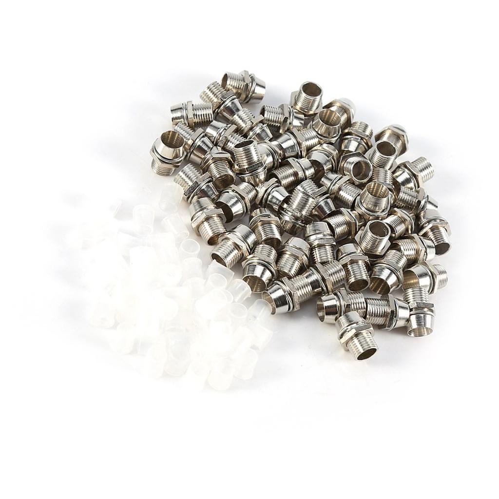 50 pcs Silver Color 5mm LED Holders Panel Display Thread Mount Size 8mm