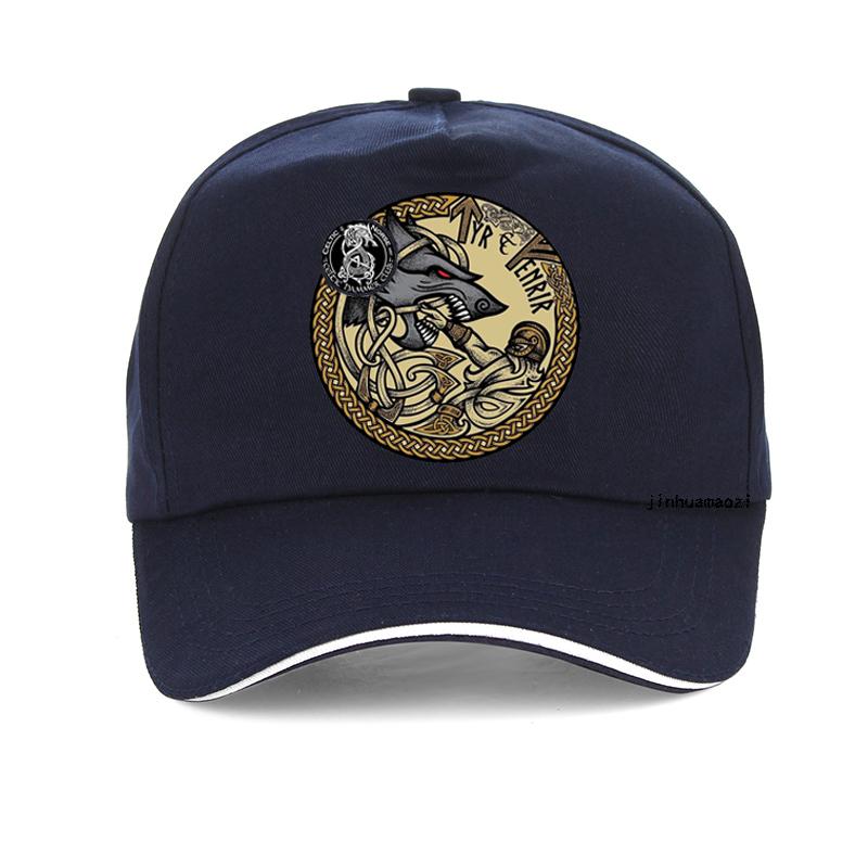 Men Animal 3D Print Viking Rune Wolf Baseball Caps Hip-Hop Trucker Unisex Sunhat Women Odin Dragon Rune Snapback Adjust Hat