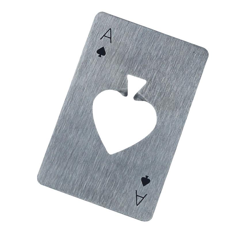 A-shaped Stainless Steel Poker Card Bottle Opener - Customizable with Logo
