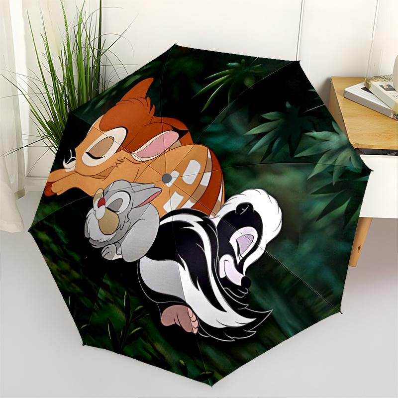 

Bambi, Thumper Automatic Opening and Closing Umbrella - 8 Ribs Portable Folding Umbrella with Plastic Handle, Suitable for Leisure and Hallo