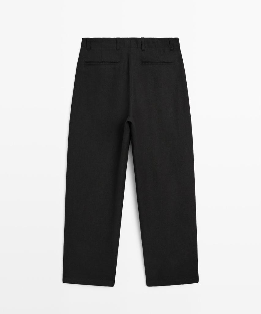 Masimodutti 100% Linen Pintuck Pants