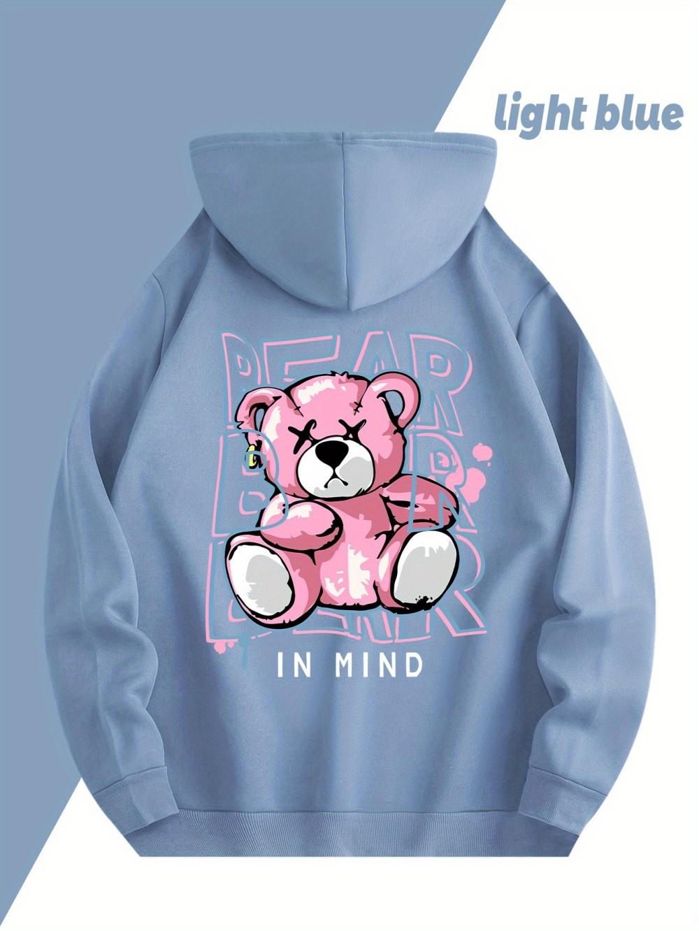 

2025 New Autumn Men s Fashion Bear Printed Soft and Comfortable Hoodie Outdoor Versatile Street Style Clothing 3XL