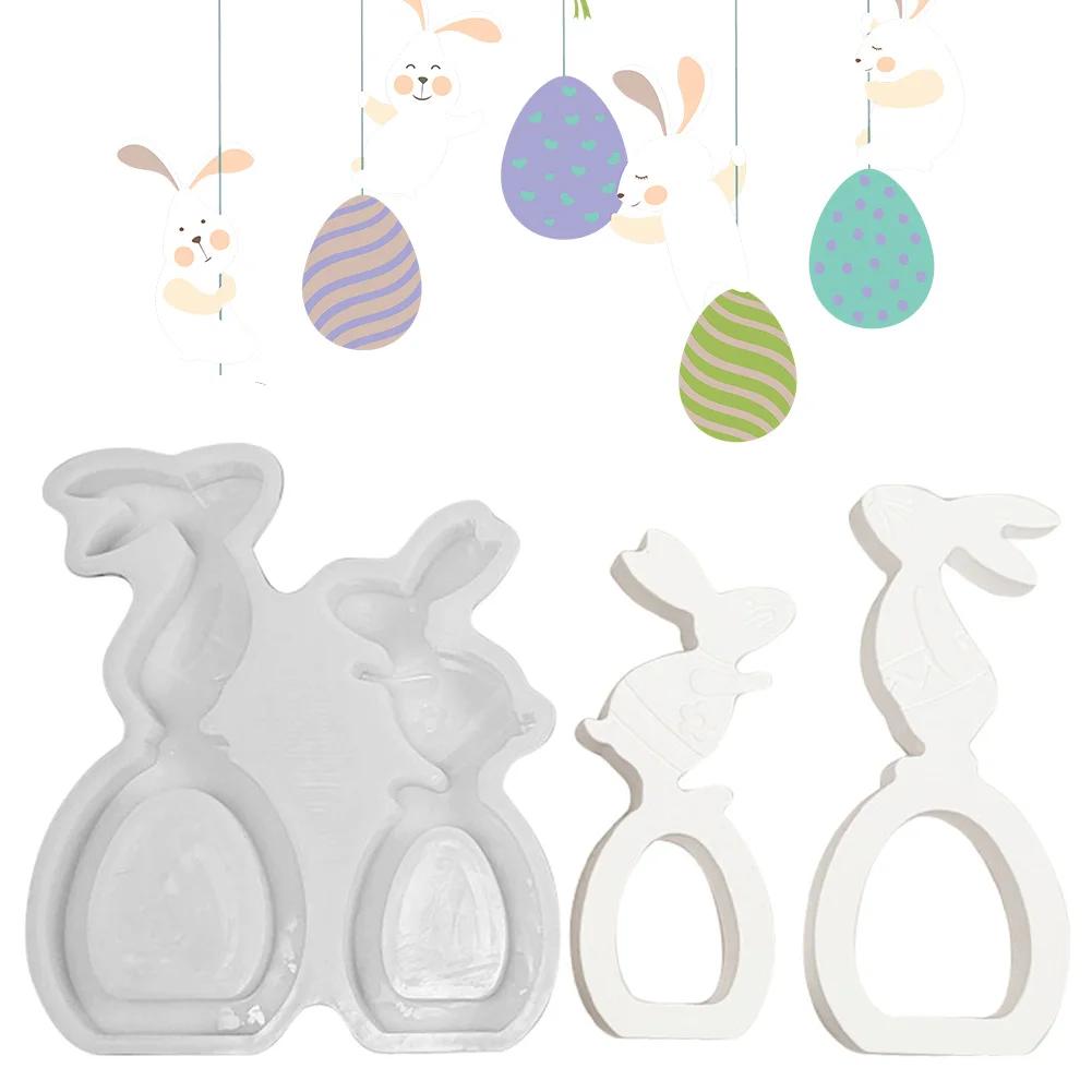 Silicone Festival Ornament Mold DIY Resin Making Mold 3D Casting Mould Art Candle Mold for Easter Party Decor