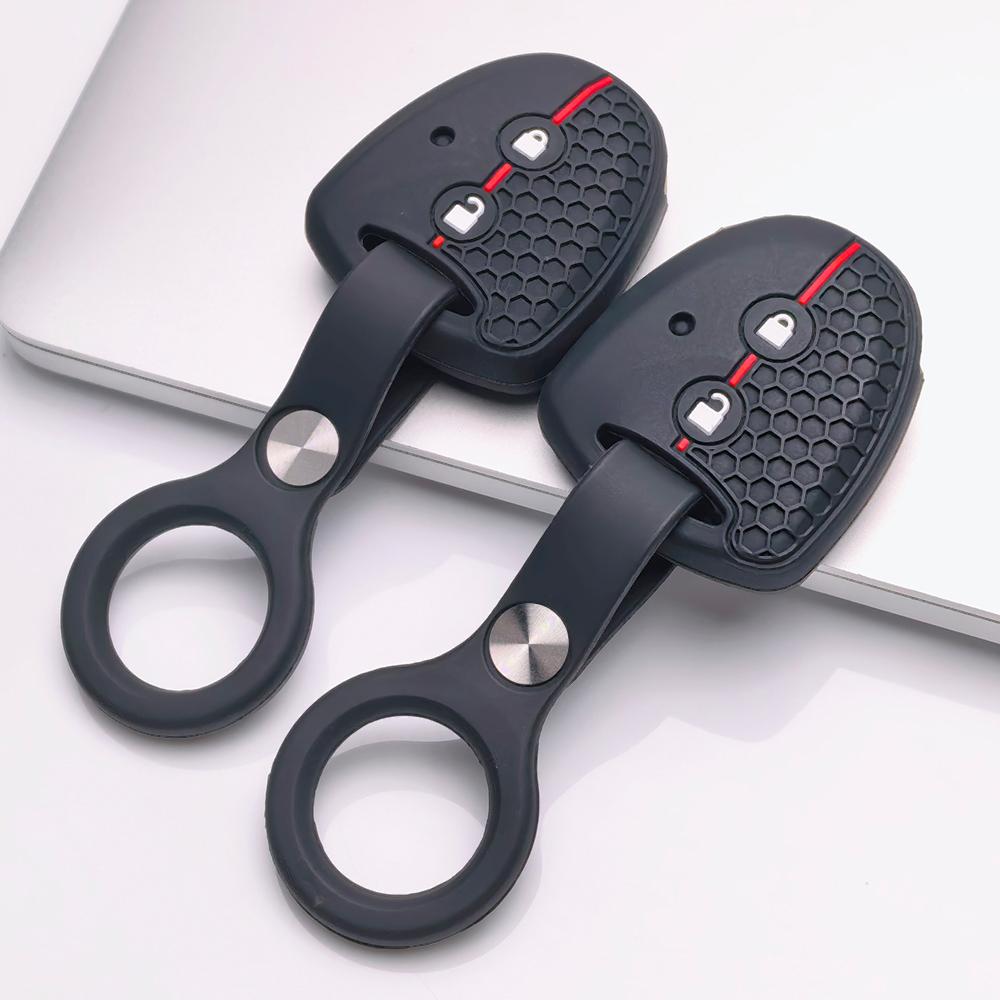 Key Case Cover for Toyota Hilux Yaris Corolla Rav4 Vigo Vitz Echo with Keychain Anti-Scratch Guard Shockproof Protection Soft Grip Texture
