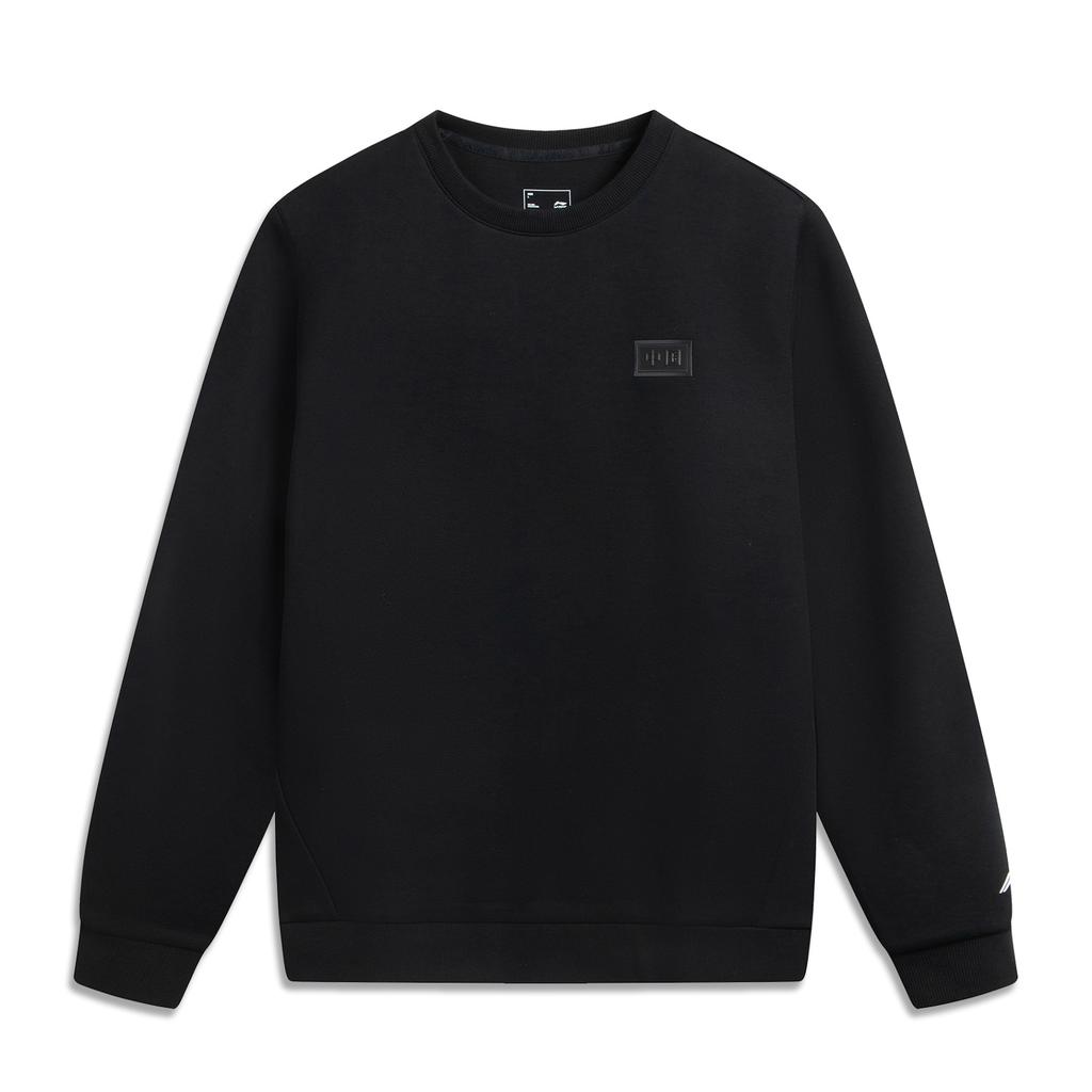 Li Ning Glory Series Simple Solid Color Round Neck Comfortable Pullover Sweatshirt Men Sweatshirt AWDVE83-3