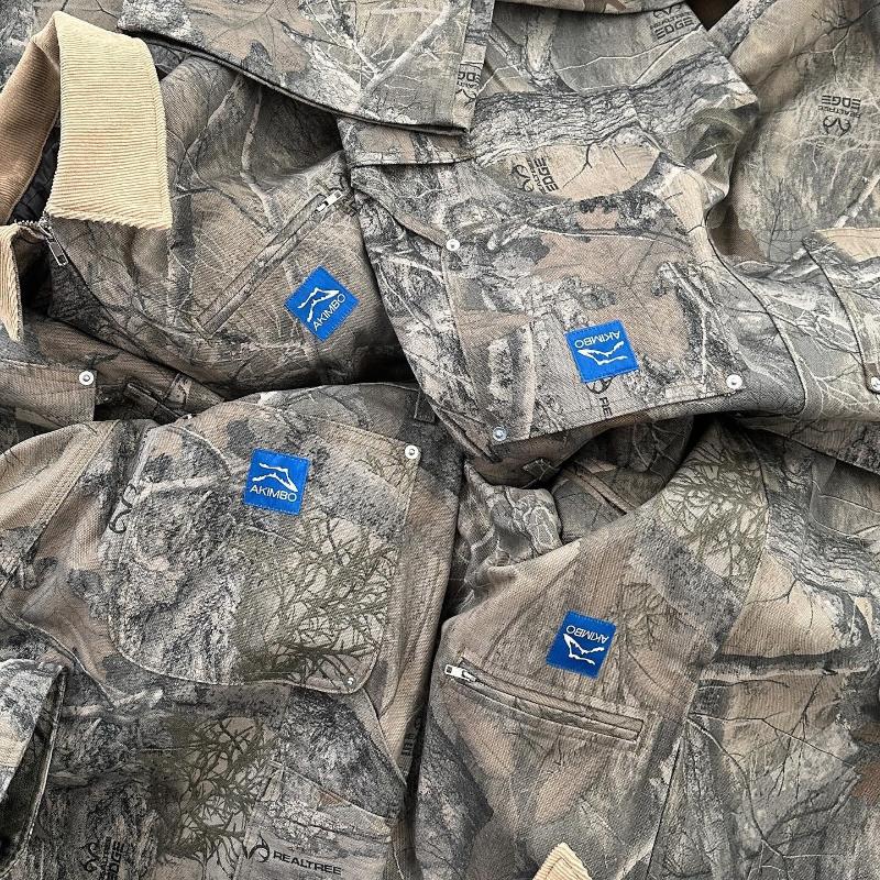 RogueWave Y2K Fashion Camouflage Men Jacket American Style Street Casualwear V Neck Polo Top Vintage Pattern Men Women Harajuku Sweatshirt