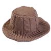 Women Winter Cable Knit Bucket Hat Twist Pattern Solid Color Warm Fisherman Cap HOM