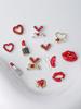 Valentine's Day Heart Perfume Bottle Mouth Lipstick Nail Charms 1Box(60pcs) 3D Alloy Nail Art Decorations DIY 2025 Gift For Girls