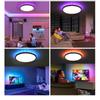 Led Ceiling Lamp Colorful Round Rgb Backlight Three-Color Dimmer Stepless Dimming New Ceiling Lamp