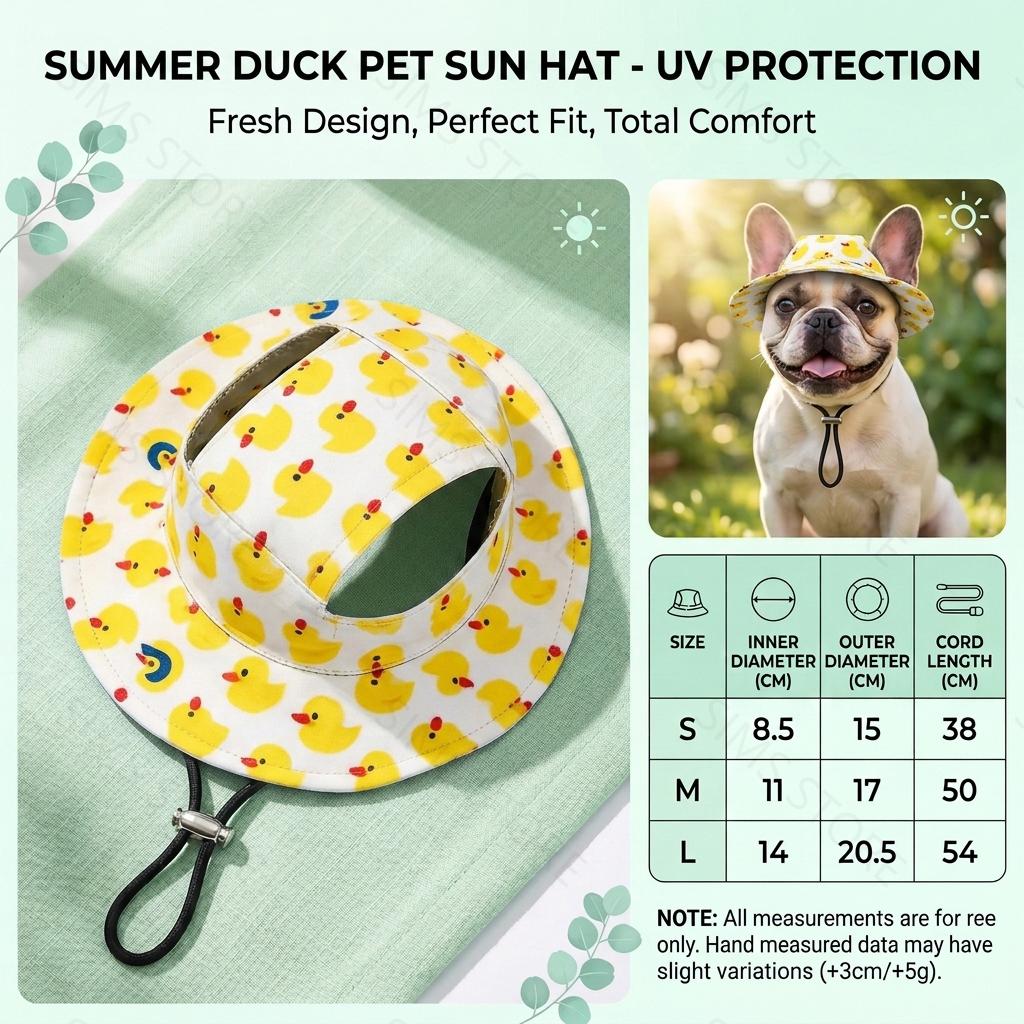 Besteller Zomer Zon Hoed voor Katten Cartoon UV Bescherming Buiten Oorgaten Ademende Zonneklep Voor Katten Kittens Buiten Wandelen (as the picture,M)