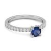 Blauer Saphir Solitärring - 925 Sterlingsilber