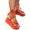 Summer New Muffin Platform Foot Ring Strap High Heel Sandals Large Size Platform Open Toe Fashion Sandals