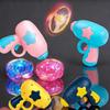 Children'S Outdoor Flying Bamboo Dragonfly Frisbee Gyro Gun Pistol Luminous Ufo Spinning Top Ejection Toy Kids Gyro Launcher