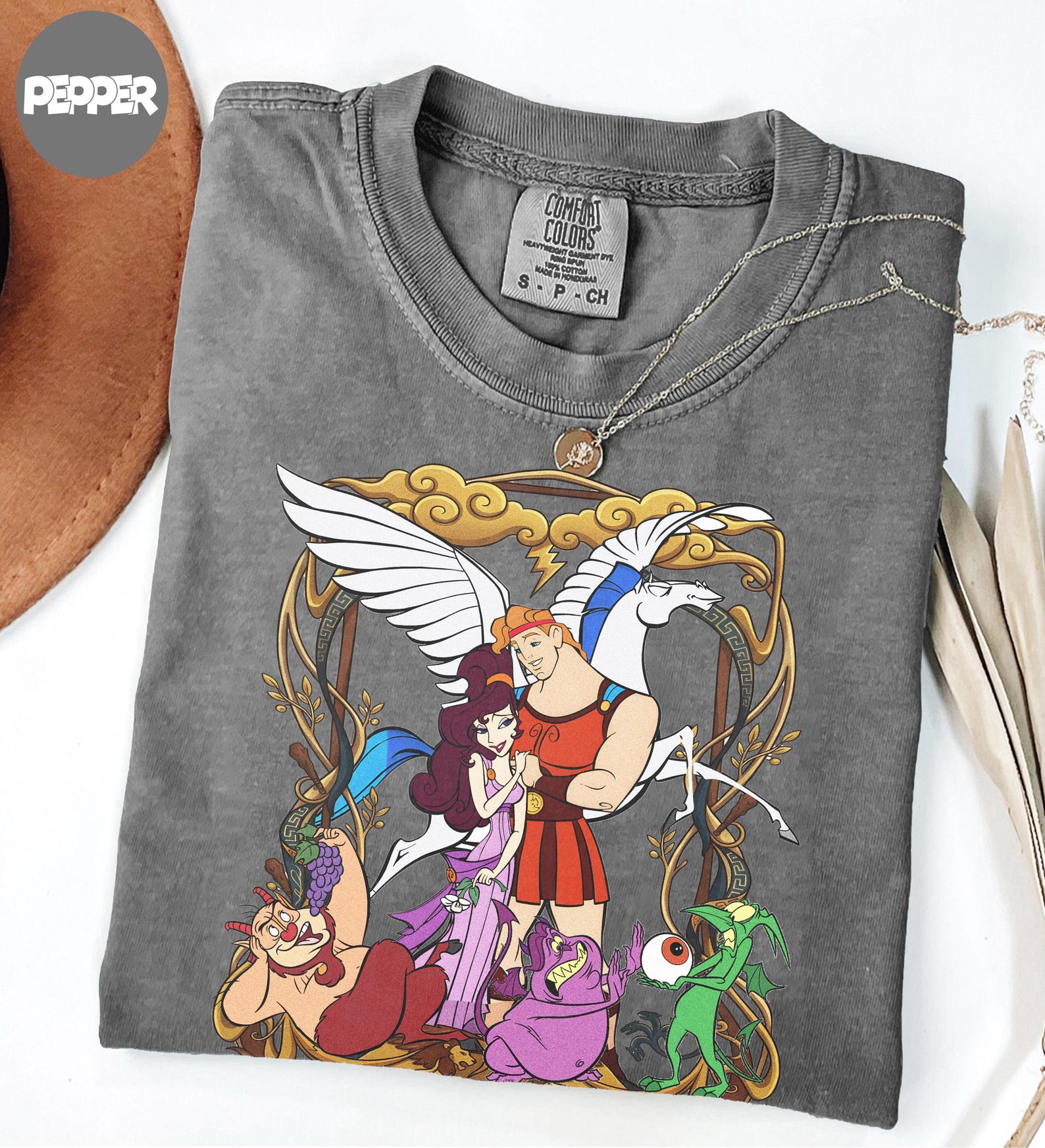 Disney Hercules Shirt, Vintage 90s Hercules 1997 Tee, Retro Megara Graphic Shirt, Disney World Family Trip Magic Kingdom Vacation Tee S
