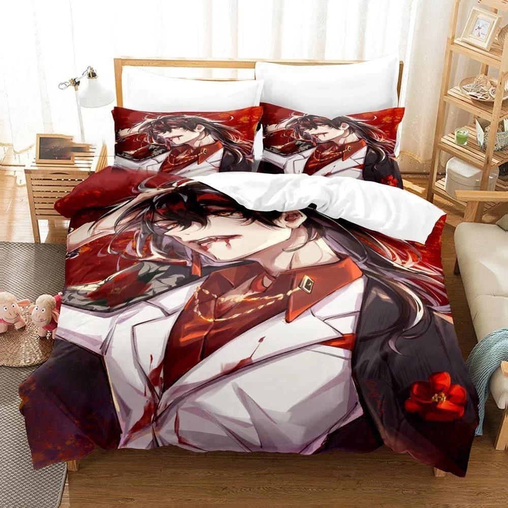 Hololive Vox Akuma Bettwäsche-Set Bettbezug Schlafzimmer Bettdeckenbezüge Einzelbett Twin King Size Steppdeckenbezug Heimtextilien
